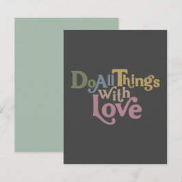 Doe alles met liefde notitiekaartje