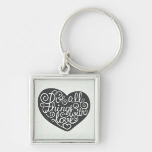 Doe alles met liefde sleutelhanger