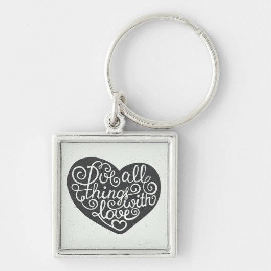 Doe alles met liefde sleutelhanger (Voorkant)