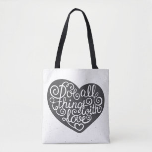 Doe alles met liefde tote bag