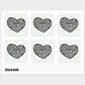 Doe alles met liefde vierkante sticker (Vel)