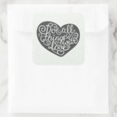 Doe alles met liefde vierkante sticker (Tas)