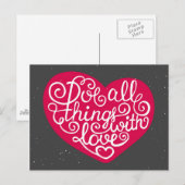 Doe alles met Love Red Briefkaart (Voorkant / Achterkant)