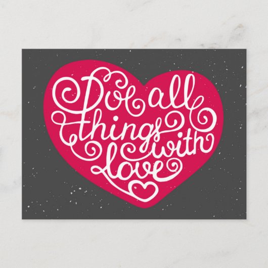 Doe alles met Love Red Briefkaart (Voorkant)