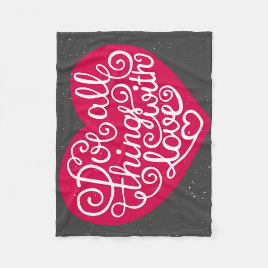 Doe alles met Love Red Fleece Deken (Voorkant)