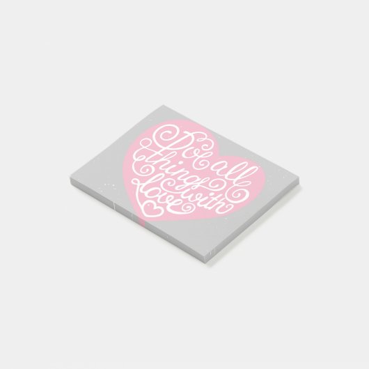 Doe alles met Love Red Post-it® Notes (Schuin)