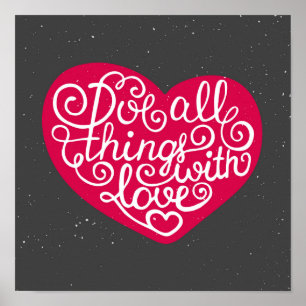 Doe alles met Love Red Poster