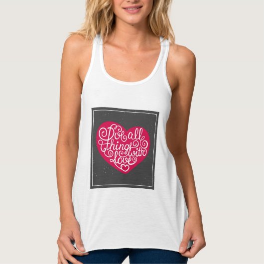 Doe alles met Love Red Tanktop (Voorkant)
