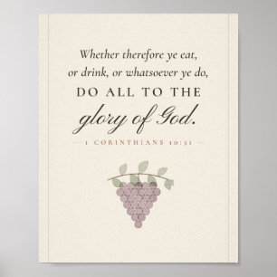 Doe Alles tot Glorie van God 1 Kor 10 31 Keuken Ku Poster