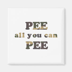 Doe alles wat je kunt pissen met baby t-shirt magneet