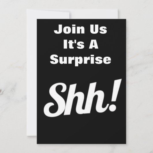 DOE ALONG ***HET IS ÉÉN GROOT SURPRISE*** PARTYUIT FEESTDAGENKAART (Voorkant)