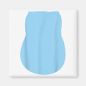 Doe alsof Alien Dog Costume Halloween Blue Alien D Magneet (Voorkant)