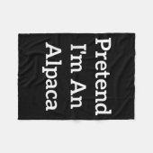 Doe alsof Alpaca Kostuum Lui Grappig Halloween Fleece Deken (Voorkant (Horizontaal))
