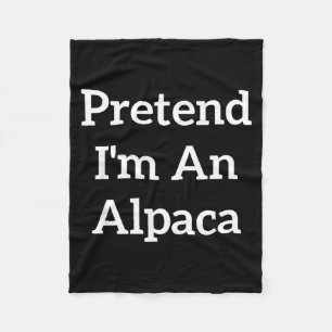 Doe alsof Alpaca Kostuum Lui Grappig Halloween Fleece Deken