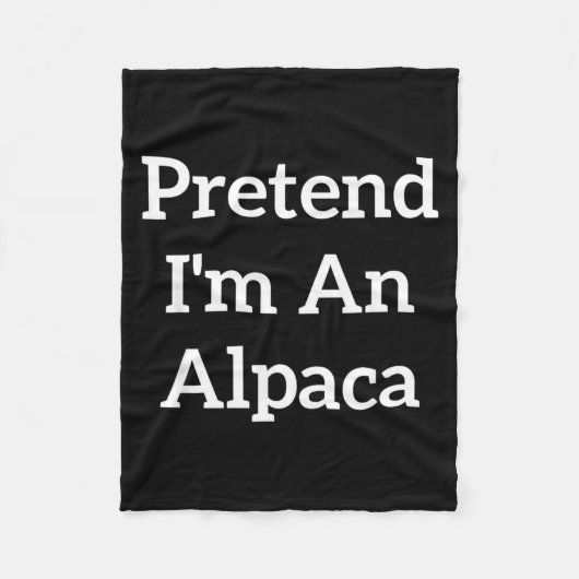 Doe alsof Alpaca Kostuum Lui Grappig Halloween Fleece Deken (Voorkant)
