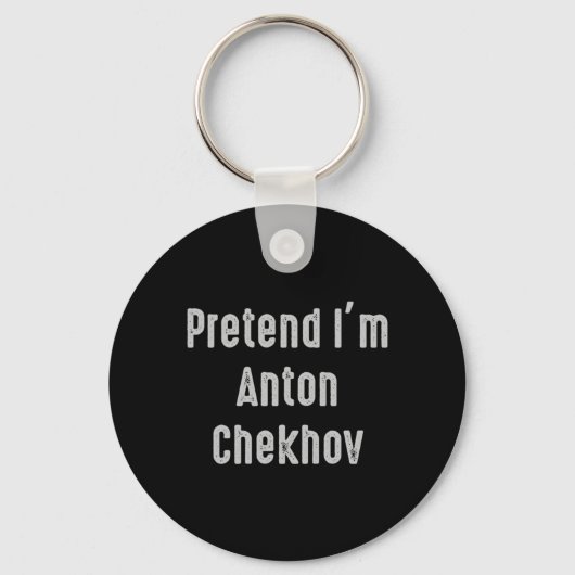 Doe alsof Anton Chekhov makkelijk grappig kostuum Sleutelhanger (Voorkant)