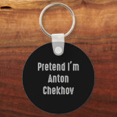 Doe alsof Anton Chekhov makkelijk grappig kostuum Sleutelhanger (Voorkant)