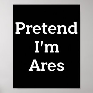 Doe alsof Ares Kostuum Griekse God Grappige Hallow Poster