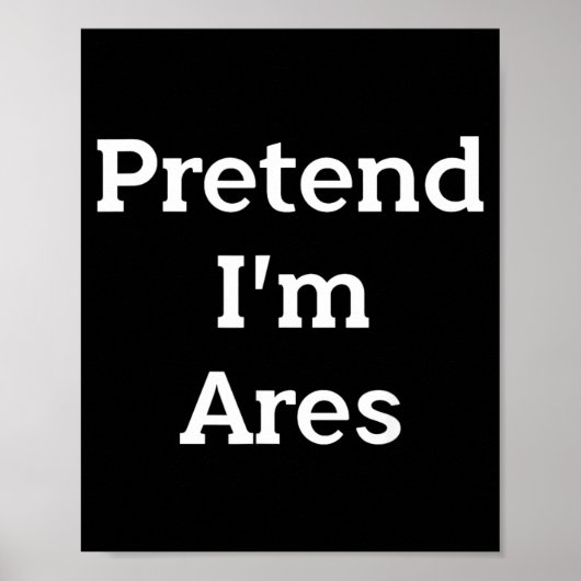 Doe alsof Ares Kostuum Griekse God Grappige Hallow Poster (Voorkant)