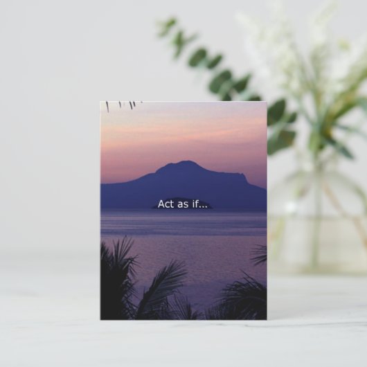 Doe alsof.... briefkaart (Staand voorkant)