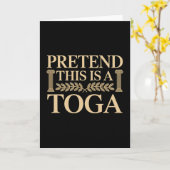Doe alsof dit een Griekse toga grappig is Kaart (Gele Bloem)
