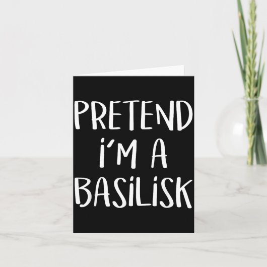 Doe alsof een Basilisk Kostuum Grappig Monster Hal Kaart (Voorkant)