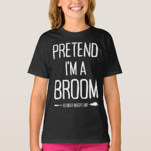 Doe alsof een bezem grappig last minute luie Hallo T-shirt