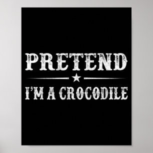 Doe alsof een krokodil halloween familie matching poster