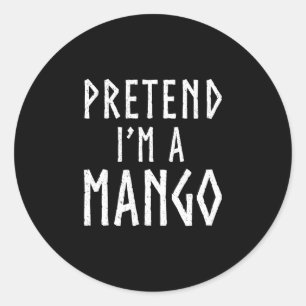 Doe alsof een mango familie halloween kostuum matc ronde sticker