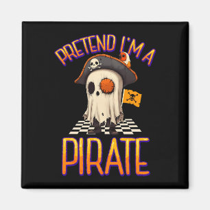 Doe alsof een piratengeest grappige halloween kost magneet