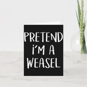 Doe alsof een Wezel Kostuum Feest Grappige Hallowe Kaart