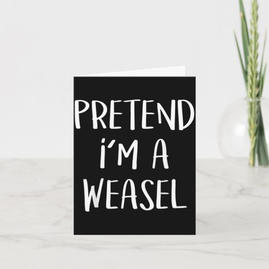 Doe alsof een Wezel Kostuum Feest Grappige Hallowe Kaart (Voorkant)