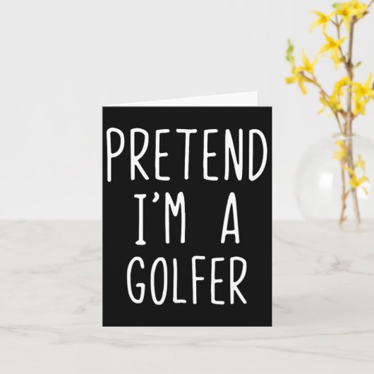 Doe alsof Golfer kostuum Halloween Lazy Easy Golfe Kaart (Gele Bloem)