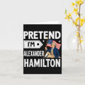Doe alsof ik Alexander Hamilton grappige kostuum Kaart (Gele Bloem)
