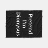 Doe alsof ik ben Dionysus Kostuum Grappig Grieks H Fleece Deken (Voorkant (Horizontaal))