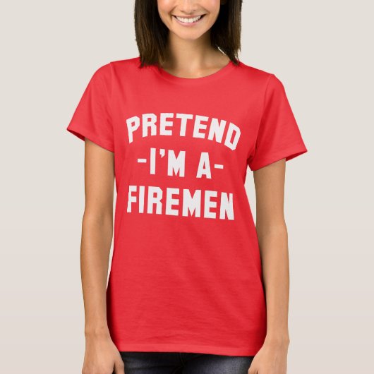 Doe alsof ik brandweerman ben Grappige Halloween T-shirt (Voorkant)