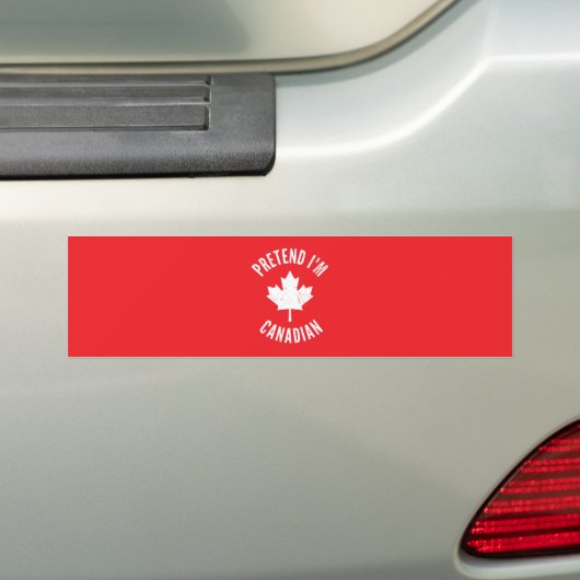 Doe alsof ik Canadees Canada Dag Canadese Hallowee Bumpersticker (Op auto)