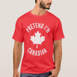 Doe alsof ik Canadees Canada Dag Canadese Hallowee T-shirt