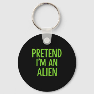 Doe alsof ik een Alien Lui Grappig Halloween Kostu Sleutelhanger
