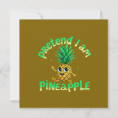 Doe alsof ik een ananas ben - Grappig en Schattig  Kaart (Achterkant)