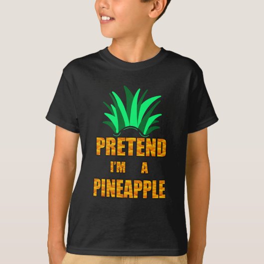 Doe alsof ik een ananas ben, grappig kostuum t-shirt (Voorkant)