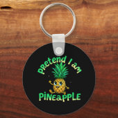 Doe alsof ik een ananas ben - Grappig & Schattige  Sleutelhanger (Achterkant)