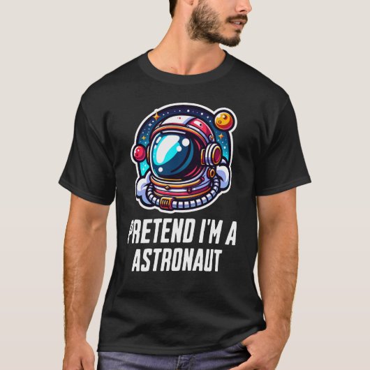 Doe alsof ik een astronaut ben t-shirt (Voorkant)