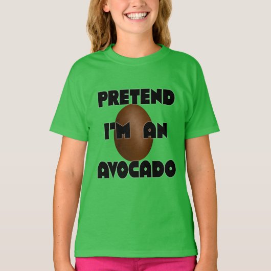 Doe alsof ik een avocado ben, grappig avocado kost t-shirt (Voorkant)
