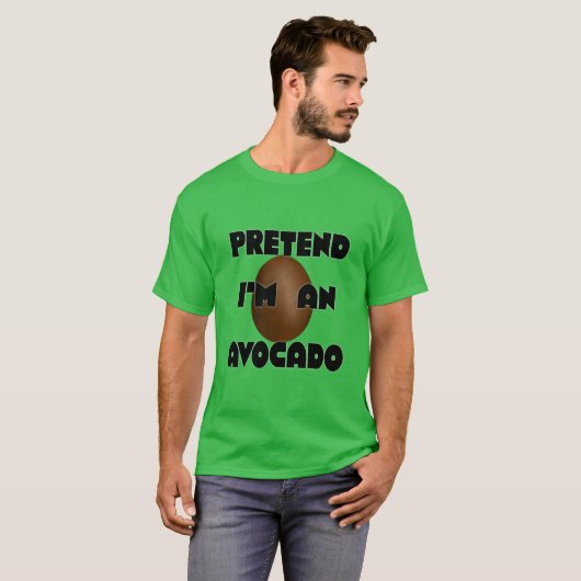 Doe alsof ik een avocado ben, grappig Halloween ko T-shirt (Voorkant volledig)