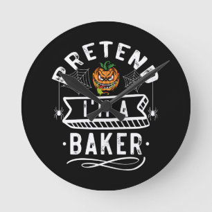 Doe alsof ik een bakker ben Grappig Halloween Kost Ronde Klok