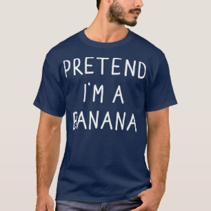 Doe alsof ik een banaan ben grappige halloween kos t-shirt