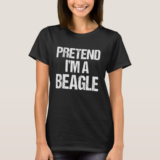 Doe alsof ik een Beagle Halloween kostuum ben T-shirt (Voorkant)