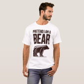 Doe alsof ik een beer ben t-shirt (Voorkant volledig)