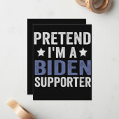 Doe alsof ik een Biden-aanhanger ben, leuk Hallowe Notitiekaartje (Voorkant / Achterkant in situ)